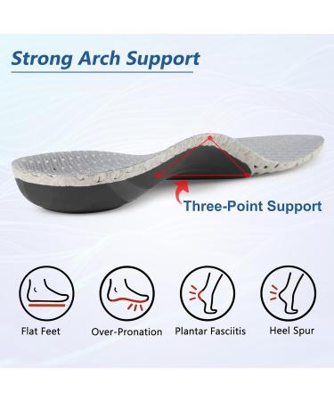 Riemot Orthopedic Insoles for Men - High Footrest & Heel Spur Comfort Inserts for Flat Feet & Plantar Fasciitis - Gray Size 43 - Buy Online on GoSupps.com