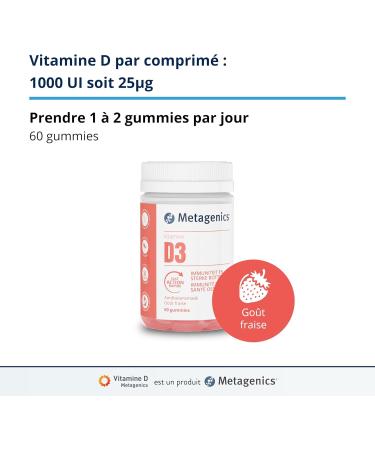 Metagenics - Food supplement Immunity and bone health - Gummies - 2 month cure - Quick effect - Scientifically proven efficacy - Natural - Delicious strawberry flavor - Vegetarian - Buy Online on GoSupps.com