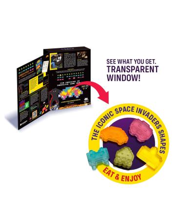 Powerbears Space Invaders Gummy Bear Gift Box - 20% Fruit Juice Vitamins 6 Fruity Flavors (250g) - Perfect International Treat - Buy Online on GoSupps.com