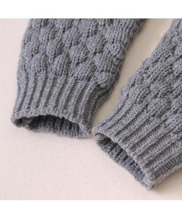 VICROAD Baby Hooded Knitted Rompers 12-18 Months Grey - Unisex Newborn Onesies for Girls and Boys - Buy Online on GoSupps.com