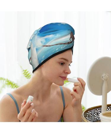 Hair Towel Wrap - Quick Drying Turban with Button | Elephant Giraffe Design - Perfect Hair Drying Solution - Buy Online on GoSupps.com