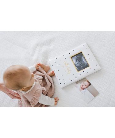 Pearhead First 5 Years Baby Memory Book - Gender-Neutral Baby Keepsake - Black and Gold Polka Dot Design - Perfect Gift for New Parents - Includes Hello Baby Sonogram Book - 1 Count - Buy Online on GoSupps.com