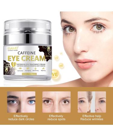 Caffeine Eye Cream with Collagen - Anti-Wrinkle & Puffiness Treatment for Men & Women - Buy Online on GoSupps.com