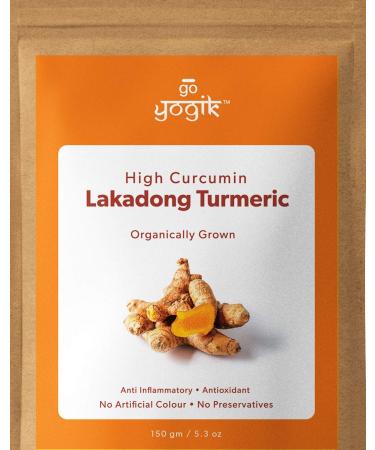 Go-Yogik Lakadong Turmeric Powder | 8.5% Curcumin - Lab Tested | 5.3Oz | Organic by nature