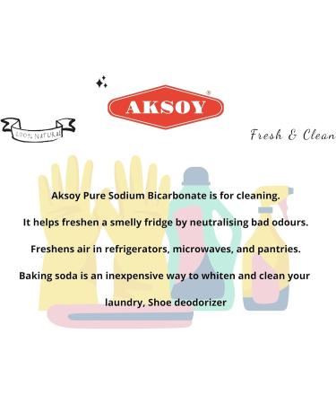 1250g Aksoy Baking Soda - High Purity Food Grade Sodium Bicarbonate Powder for Cooking, Baking, Cleaning & More - Buy Online on GoSupps.com