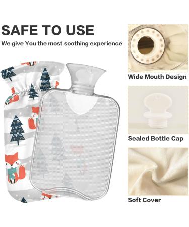 Naanle Christmas Tree Fox Hot Water Bottle - 1L Transparent - Warm & Cold Therapy - Hand & Foot Warmer for Pain Relief - Buy Online on GoSupps.com