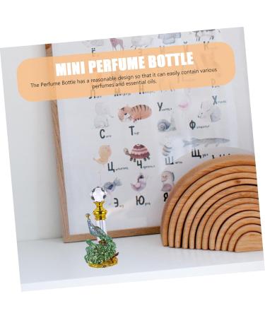 Angoily Perfume Bottle Essential Oil Bottle Glass Vintage Travel Vial 14x4x3cm Green - Buy Online on GoSupps.com