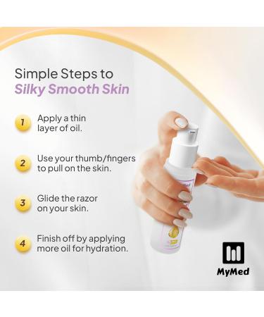 MyMed Dermaplane Oil with Jojoba & Vitamin E for Smooth Radiant Skin - 1.70 Fl Oz Dermaplaning Oil All-Natural for Dermaplaning Perfect for Sensitive Skin For Women - Buy Online on GoSupps.com