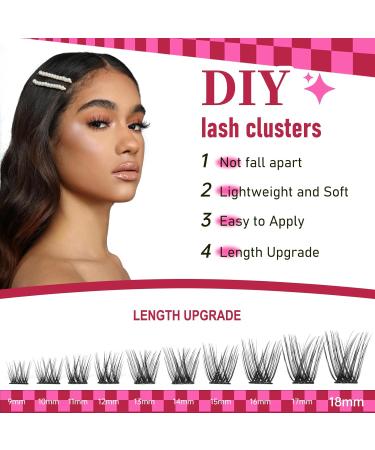 Lash Clusters DIY Eyelash Extensions 30D 0.07 D Curl | 9-16mm Natural Individual Lashes - Mixed Tray - Buy Online on GoSupps.com
