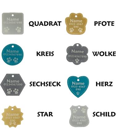 Personalized Dog Tag Pendant for Collar - Engraved Cat & Pet ID - Premium Quality - Buy Online on GoSupps.com