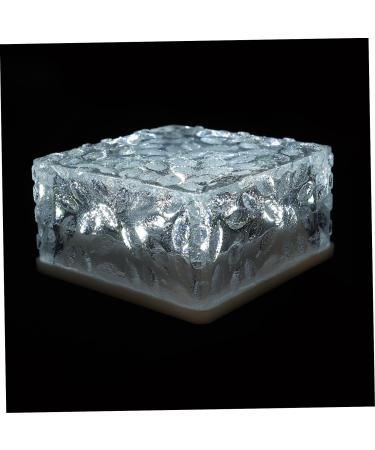 1pc Solar Light Lawn Decor Out Door Decor Outdoor Landscape Lights Solar Landscape Lights Landscape LED Lights Solar Brick Outdoor Light Outdoor Light Ornament Solar Lamp Decor LED (White)