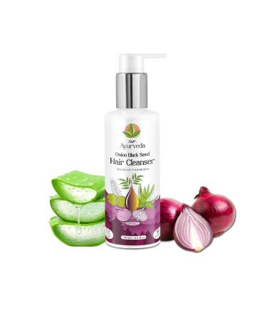 Onion Black Seed Hair Cleasner for Men and Women -|100% Natutal and Ayurvedic| Blended with 20+ natural herbs for Strong Hair-200 Ml