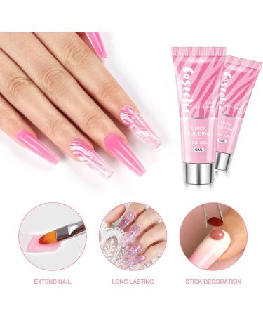 Nail Extension Gel Nail Builder - 15ml Poly False Nail Gels Nail Extension - False Nail Extension Builder - Nail Polish Long Lasting Wear Nail Art Design - Buy Online on GoSupps.com