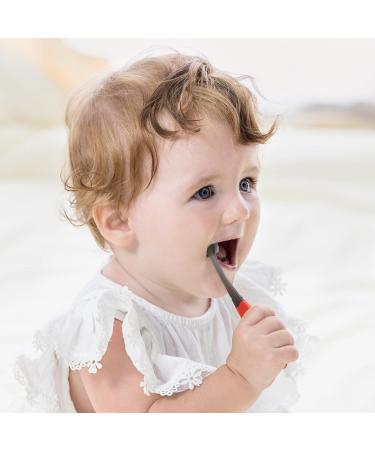 Mombella Ladybug Baby Silicone Training Toothbrush | Soft Bristles for 6-12 Months | Gentle Gum Massager & Cleaner - Buy Online on GoSupps.com