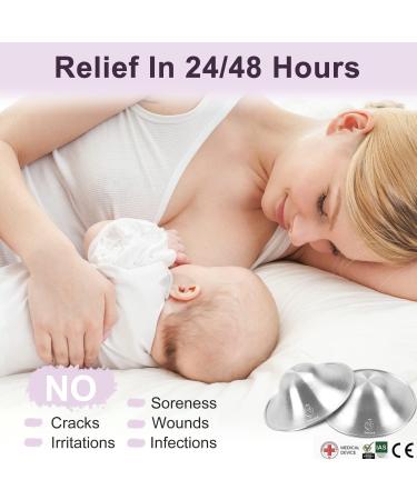 Boboduck Silver Nipple Shields - 999 Silver Cups for Breastfeeding Essentials - Large Size - Buy Online on GoSupps.com