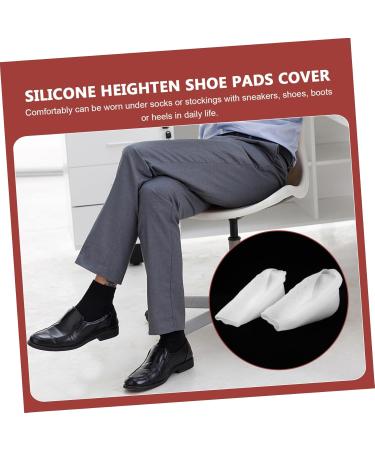Practical Silicone Heel Lift Inserts - Size 8 White Shoe Pads for Comfort & Support | Shop Internationally - Buy Online on GoSupps.com