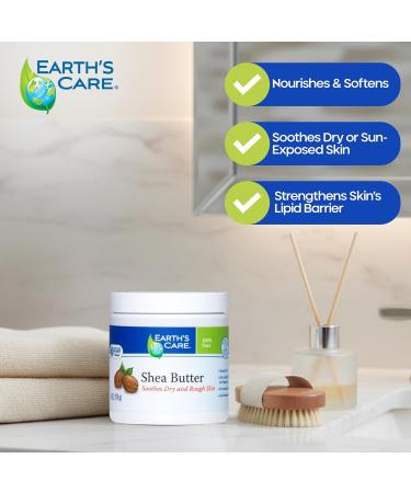 Earth's Care Shea Butter - 100% Pure Natural African Shea Butter for Body Hair and DIY Projects 6 OZ - Buy Online on GoSupps.com