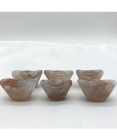 Natural Crystal 1pc Natural Cherry Blossom Agate Ingots Small Size Polished Crystals Stones Stone Mineral Specimen - Buy Online on GoSupps.com