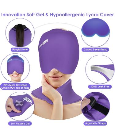ComfiTECH Migraine Relief Cap & Neck Ice Pack - Headache & Neck Pain Relief Gel Wrap for Sinus Headaches, Stress & Cervical Surgery Recovery - Buy Online on GoSupps.com