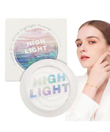 Highlighter Powder Palette - Cheek Highlighter Face Blushes | Silky Texture Long-lasting Stage Daily Shimmer Makeup For Women Hixip Cool Moonlight Color