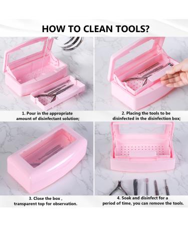Buy Plastic Sterilizing Tray for Nail Art | Sterilization Box & Tool Sterilizer - Pink | International Shipping Available - Buy Online on GoSupps.com