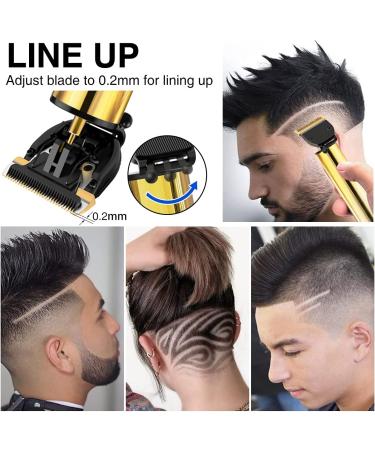 Professional Cordless Hair Clippers & Beard Trimmer Kit - Rechargeable Gold Haircut Grooming Set with LED Display - Buy Online on GoSupps.com