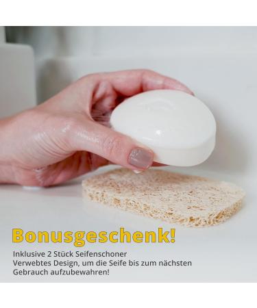 myhomebody Sponge Saver | Soap Bags for Body Peeling & Shower Sponges | Double Pack with 2 Black Rectangle Sponges - International Shipping - Buy Online on GoSupps.com