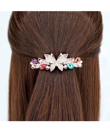 Lichengtai Vintage Butterfly Hair Clips - Elegant Crystal Rhinestone Wedding Accessories for Women and Girls - Fashionable Hair Styling for Thick & Thin Hair - Buy Online on GoSupps.com