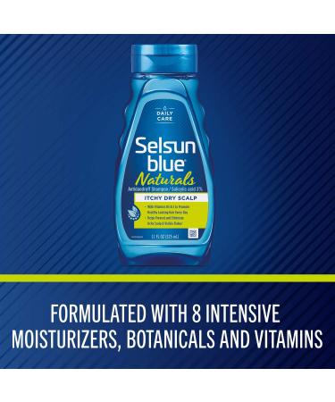 Selsun Blue Naturals Itchy Dry Scalp Anti-Dandruff Shampoo 11 fl. oz. | Extra-Hydrating Formula with Vitamins B5 & E | Salicylic Acid 3% - Buy Online on GoSupps.com