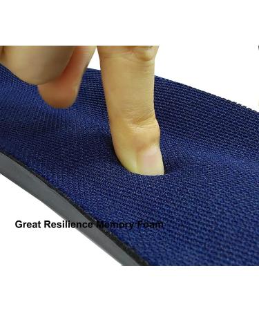 Memory Foam Insoles Shoes Inserts for Men Women Kids - Black/Navy - L (Men's 8-12/ Women 10-15) - Buy Online on GoSupps.com