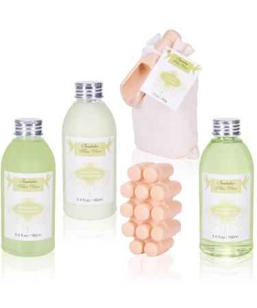 Brubaker Aloe Vera 9-Part Wellness Gift Set | Decorative Bathing Accessories for Care & Massage | International Shipping Available - Buy Online on GoSupps.com