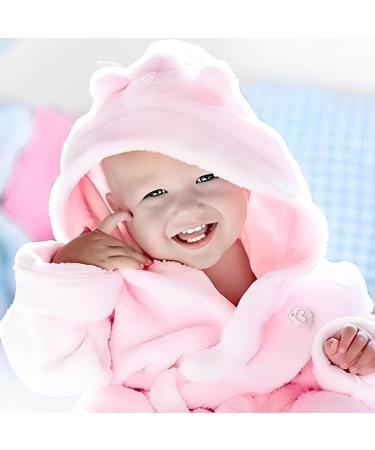 Personalized Baby Bathrobe - KDO Magic | Embroidered Name Hooded Pink | Perfect Gift for Christmas & Birthdays (12-18 Months) - Buy Online on GoSupps.com