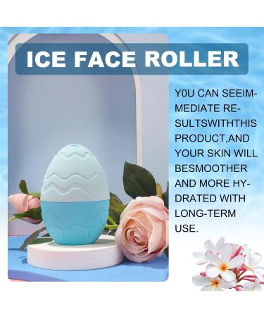 Buy Silicone Egg Shape Ice Roller - Reusable Face Care Massager for Puffy Eyes & Tightening Skin | Soothing Facial Treatment Tool (Blue - Buy Online on GoSupps.com