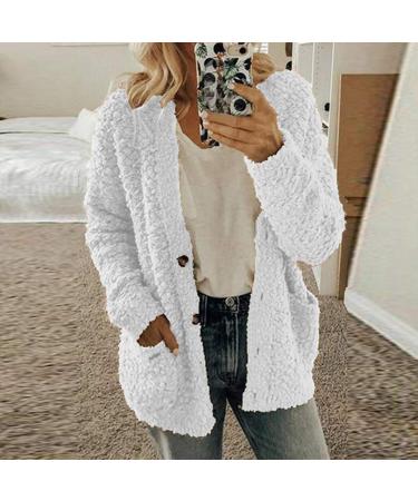 Shop Hanxiulin Women's Oversized Fleece Hoodie Jacket - Warm Lightweight Quilted Winter Coat - 5XL White for Outdoor Comfort - Buy Online on GoSupps.com