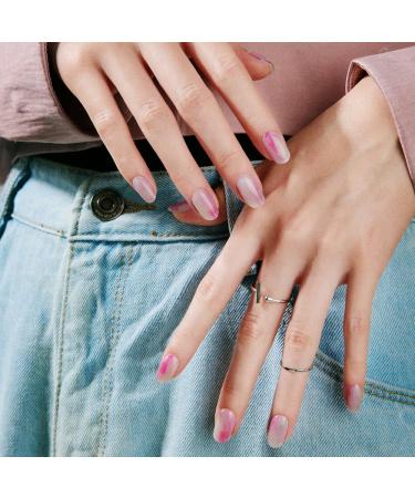 Zinipin Gellight Semi-Cured Gel Nail Strips | 24 Nail Wraps | Includes Nail Wipes Cuticle Stick & Nail File | Gradient (Harley) - Buy Online on GoSupps.com