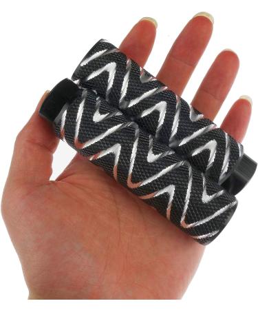 Zelerdo 4 Pack Aluminum Bike Pegs | Foot Pedals for 3/8 inch Axles | Black/Silver | 100x28 mm - Buy Online on GoSupps.com