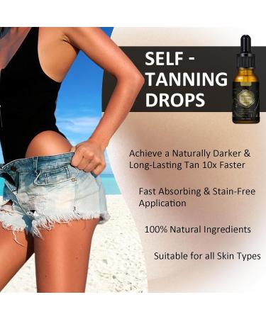 Face Tanning Drops Bronzing Drops - Self Tanning Drops for Face Instant Tan Fake Tan Streak-Free Self Tanning Drops with Aloe Vera & Plant Extracts - Face Tan Drops Liquid Facial Bronzing Solution - Buy Online on GoSupps.com