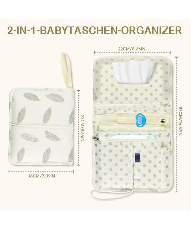 Nesritoy Baby Diaper Bag with Diaper Pad - Spacious & Compact On-the-Go Diaper Backpack in Beige (22x18cm) - Buy Online on GoSupps.com