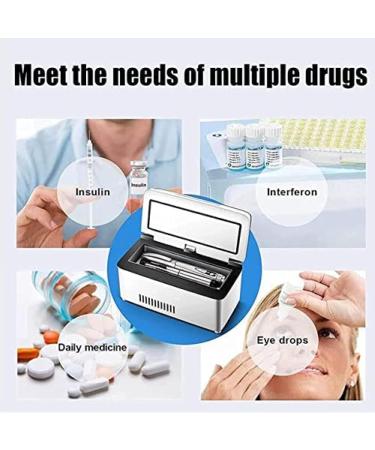 Medication Fridge Insulin Cool Box Electric Cooler Portable Travel Box Thermostat 2-8 Degrees With Insulin Interferon Growth Hormone Vaccine Eye Drops For Summer Travel Work Nobattery - Buy Online on GoSupps.com