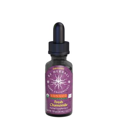 Sun God Medicinals RA Herbals - Certified Organic Soothing Fresh Chamomile Tincture | Fresh Blend for Relaxation | 1 oz