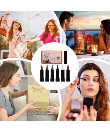 Yidueace Eyeliner Pencils 6Color Nonwipe Balm Natural Eyeliner Pencils for Women Younger Older Women Halloween Dating Stage Performance Holidays Party - Buy Online on GoSupps.com