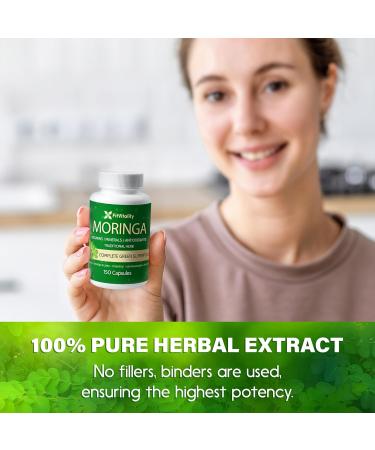 150 Veggie Moringa Premium Capsules Moringa Leaf Ginkgo Biloba Leaf Turmeric Extract Ashwagandha & Tulsi Holy Basil 100% Natural Herbal Blend. Premium Moringa 150 Count (Pack of 1) - Buy Online on GoSupps.com
