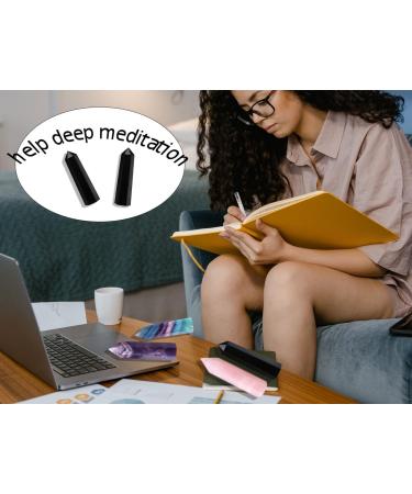 Xiannvxi 2 Obsidian Crystals - Healing Gemstone Towers Natural Hexagonal Point Rods for Meditation & Energy Therapy - 2 Inches - Buy Online on GoSupps.com