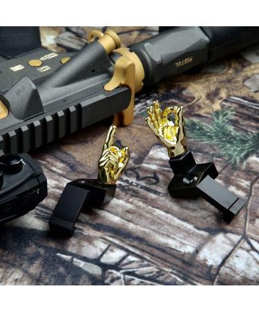 Stinger Novelty Finger Sight Set - 45 Degree Gloss Gold Iron Sights for Picatinny Rail and Weaver | Front and Rear BUIS Set - Buy Online on GoSupps.com