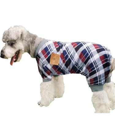 XPUDAC 4 Pack X-Large Dog Pajamas - Plaid Puppy Onesies for Small Dogs & Cats - Christmas Pet Apparel Set in Red Green Khaki Grey - Buy Online on GoSupps.com