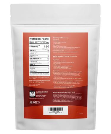 Judees Yellow Corn Grits 2 lb - Gluten-Free Old-Fashioned Grits for Breakfast, Baking, Camping & Hiking - Buy Online on GoSupps.com