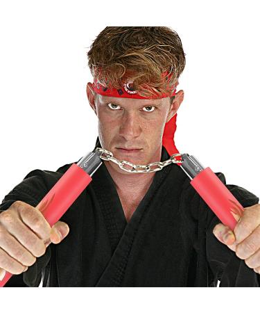 TOPOINT Kids Safe Foam Nunchucks with Steel Chain - Red (1 Pack) - Buy Online on GoSupps.com