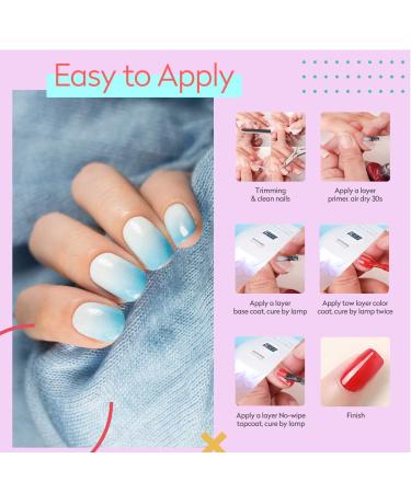 JEWHITENY 30pcs Gel Nail Polish Kit with 120W UV Light | 27 Colors Set, Manicure Tools for Women - Buy Online on GoSupps.com