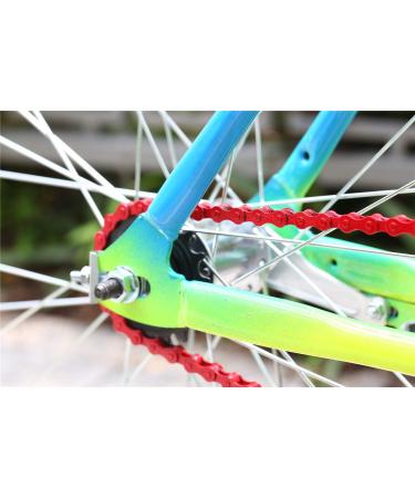 Zonkie Single-Speed Bicycle Chain 1/2 x 1/8 Inch 116 Links - Red Chain for Smooth Riding - Buy Online on GoSupps.com