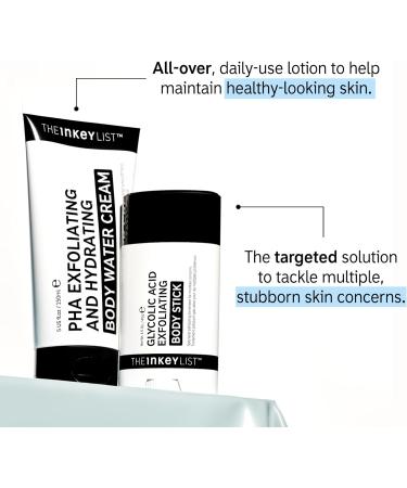 The Inkey List PHA Body Water Cream 150ml | Ultimate 2-in-1 Moisturiser For Exfoliation & Hydration | For Smoother Brighter and More Even-looking Skin | Fragrance Free | Suitable For All Skin Types - Buy Online on GoSupps.com